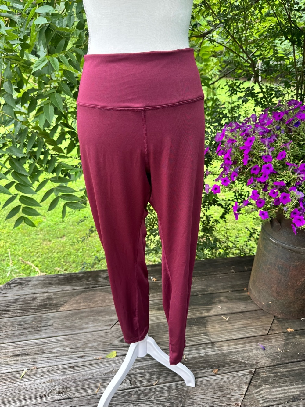 ZELOS 2X Burgundy 7/8 High Rise Performance Leggings NWT